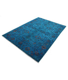 Onyx 5'5'' X 7'7'' Hand-Knotted Wool Rug 5'5'' x 7'7'' (163 X 228) / Teal / Teal