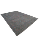 Onyx 9'8'' X 13'9'' Hand-Knotted Wool Rug 9'8'' x 13'9'' (290 X 413) / Grey / Blue