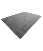 Onyx 9'8'' X 13'9'' Hand-Knotted Wool Rug 9'8'' x 13'9'' (290 X 413) / Grey / Blue