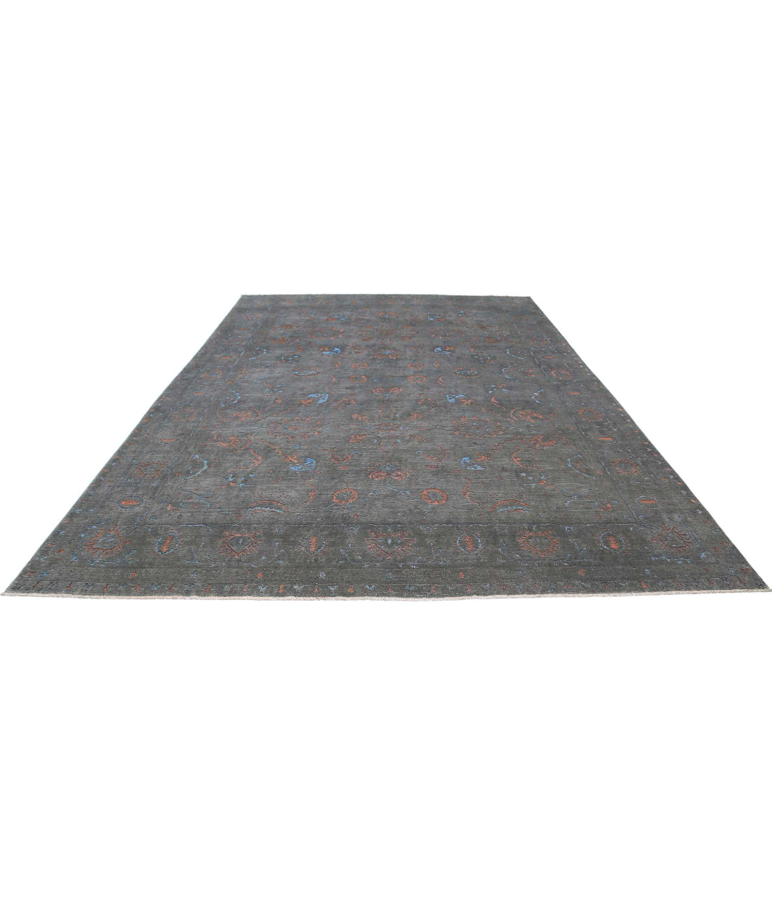 Onyx 9'8'' X 13'9'' Hand-Knotted Wool Rug 9'8'' x 13'9'' (290 X 413) / Grey / Blue