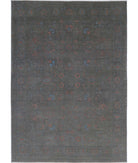 Onyx 9'8'' X 13'9'' Hand-Knotted Wool Rug 9'8'' x 13'9'' (290 X 413) / Grey / Blue