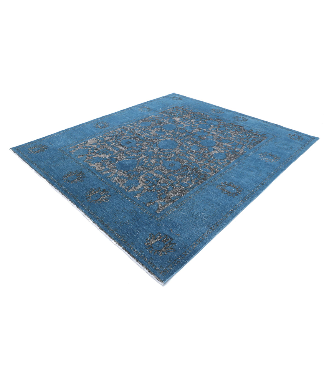 Onyx 7'10'' X 9'3'' Hand-Knotted Wool Rug 7'10'' x 9'3'' (235 X 278) / Blue / Brown