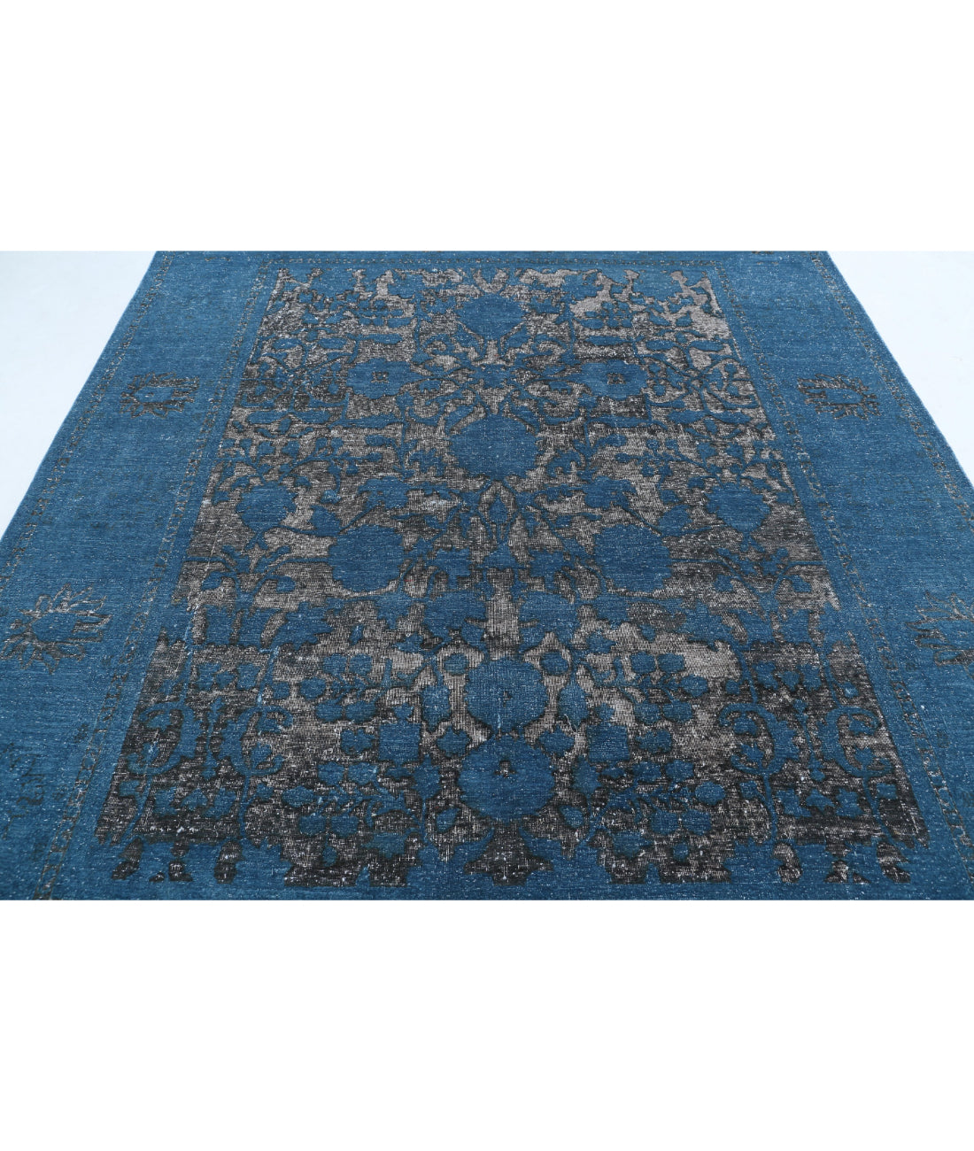 Onyx 7'10'' X 9'3'' Hand-Knotted Wool Rug 7'10'' x 9'3'' (235 X 278) / Blue / Brown