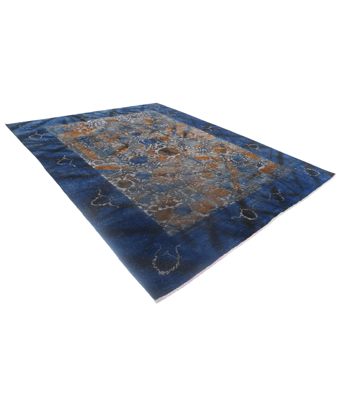 Onyx 9'9'' X 12'5'' Hand-Knotted Wool Rug 9'9'' x 12'5'' (293 X 373) / Blue / Taupe