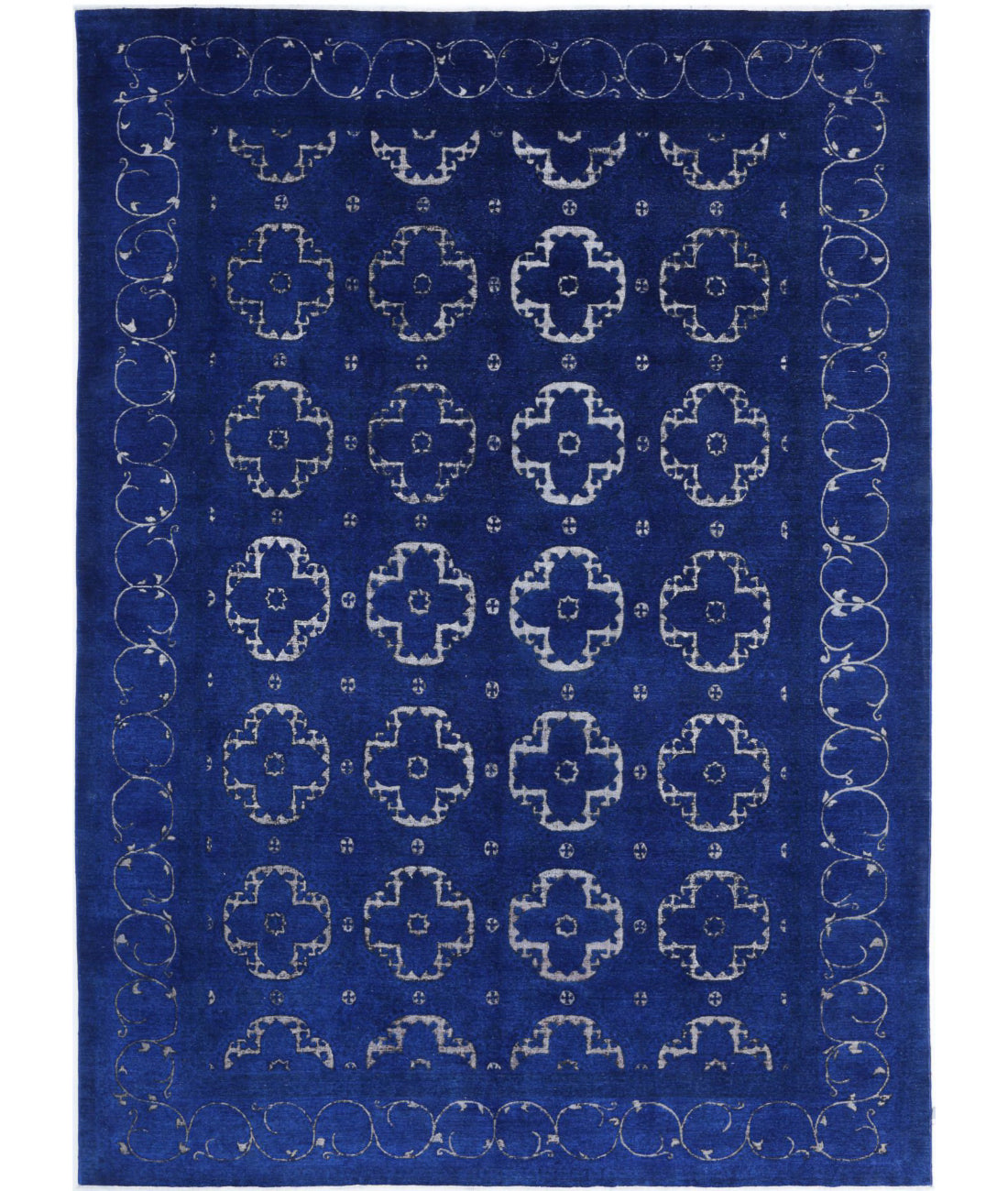 Onyx 9'8'' X 13'9'' Hand-Knotted Wool Rug 9'8'' x 13'9'' (290 X 413) / Blue / Blue