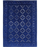 Onyx 9'8'' X 13'9'' Hand-Knotted Wool Rug 9'8'' x 13'9'' (290 X 413) / Blue / Blue