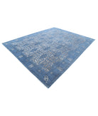 Onyx 8'10'' X 11'4'' Hand-Knotted Wool Rug 8'10'' x 11'4'' (265 X 340) / Blue / Ivory