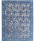 Onyx 8'10'' X 11'4'' Hand-Knotted Wool Rug 8'10'' x 11'4'' (265 X 340) / Blue / Ivory