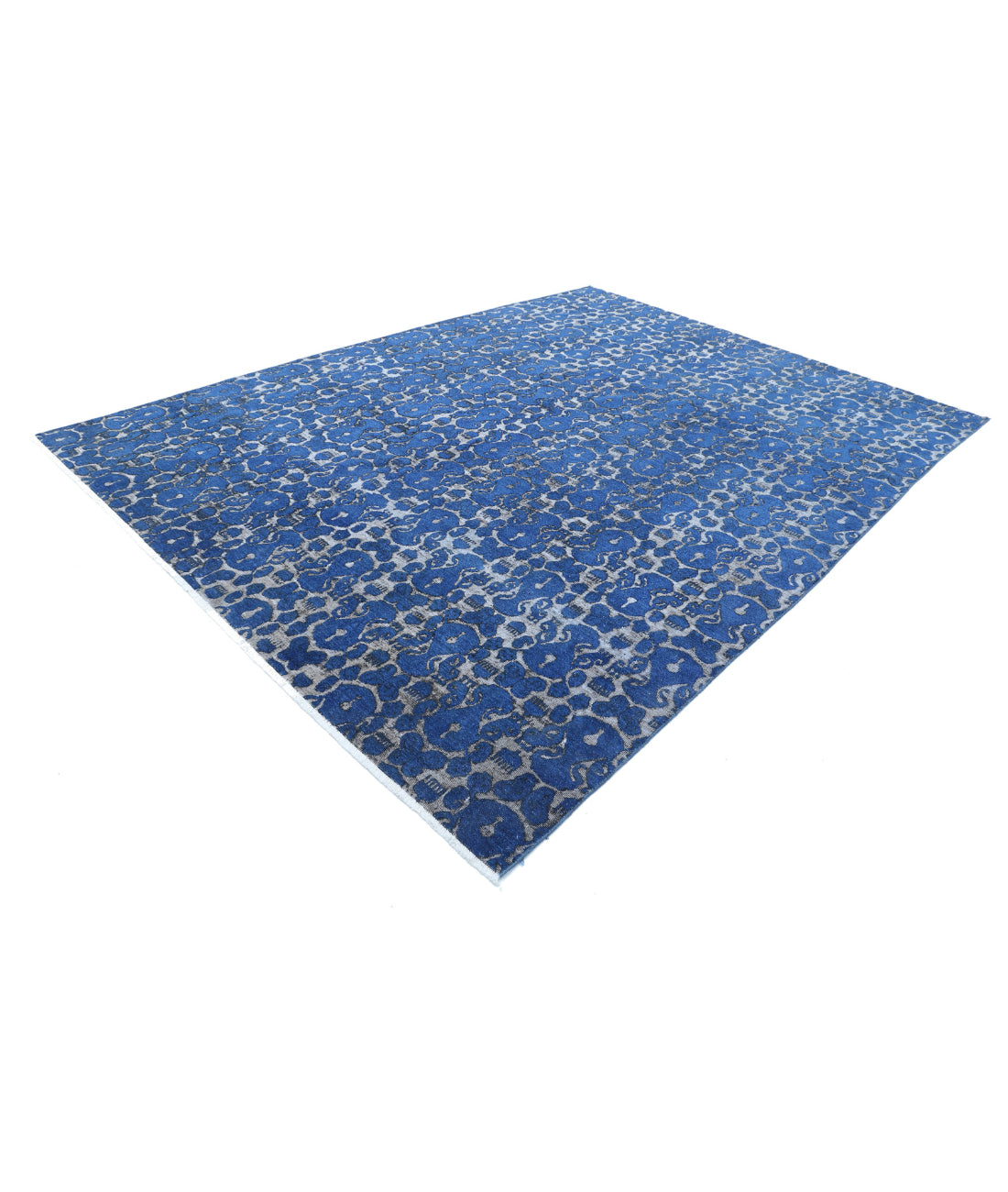 Onyx 8'7'' X 11'6'' Hand-Knotted Wool Rug 8'7'' x 11'6'' (258 X 345) / Blue / Blue