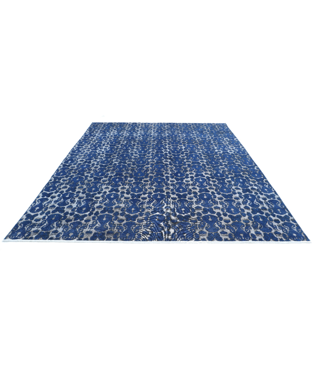 Onyx 8'7'' X 11'6'' Hand-Knotted Wool Rug 8'7'' x 11'6'' (258 X 345) / Blue / Blue