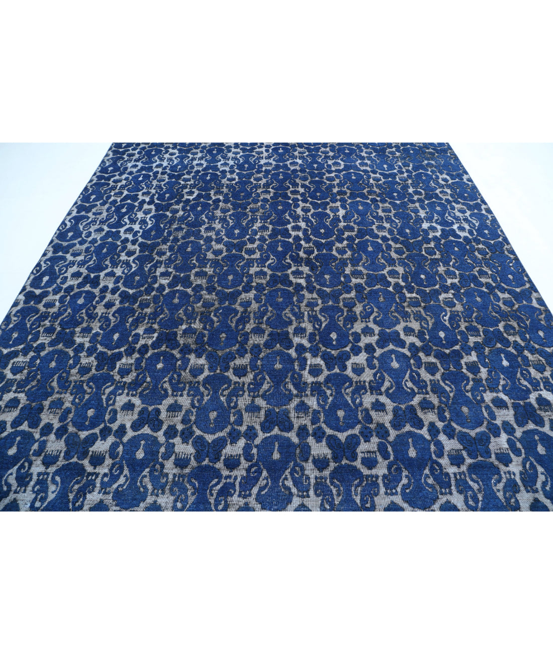 Onyx 8'7'' X 11'6'' Hand-Knotted Wool Rug 8'7'' x 11'6'' (258 X 345) / Blue / Blue