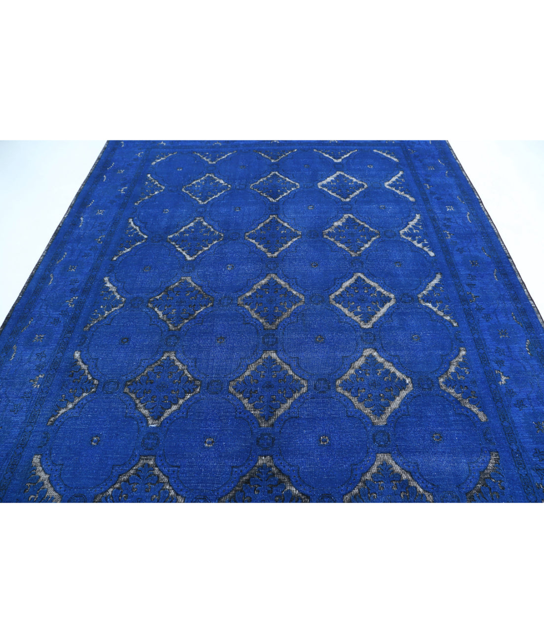 Onyx 7'11'' X 9'6'' Hand-Knotted Wool Rug 7'11'' x 9'6'' (238 X 285) / Blue / White