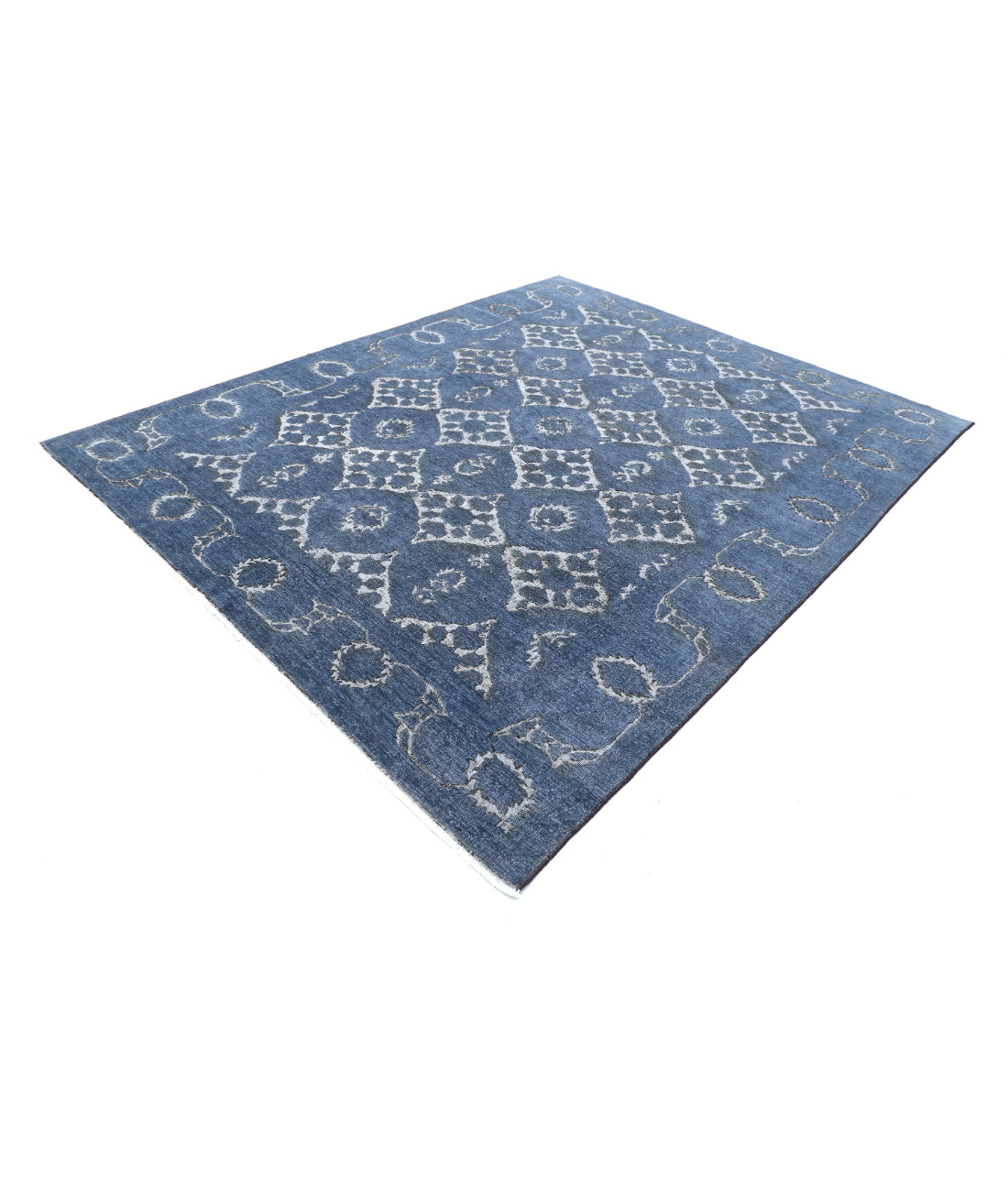 Onyx 7'8'' X 9'7'' Hand-Knotted Wool Rug 7'8'' x 9'7'' (230 X 288) / Grey / Grey