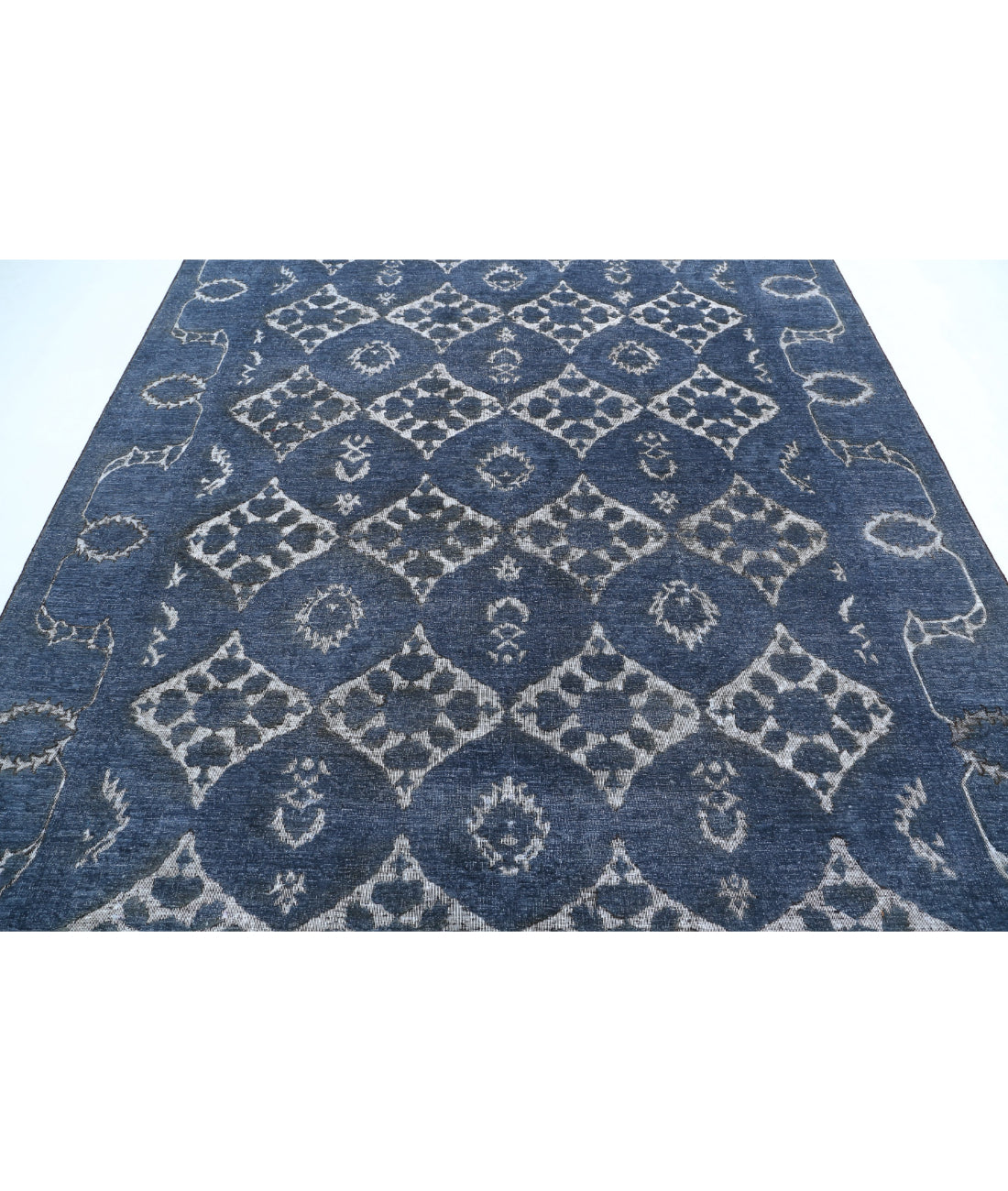 Onyx 7'8'' X 9'7'' Hand-Knotted Wool Rug 7'8'' x 9'7'' (230 X 288) / Grey / Grey