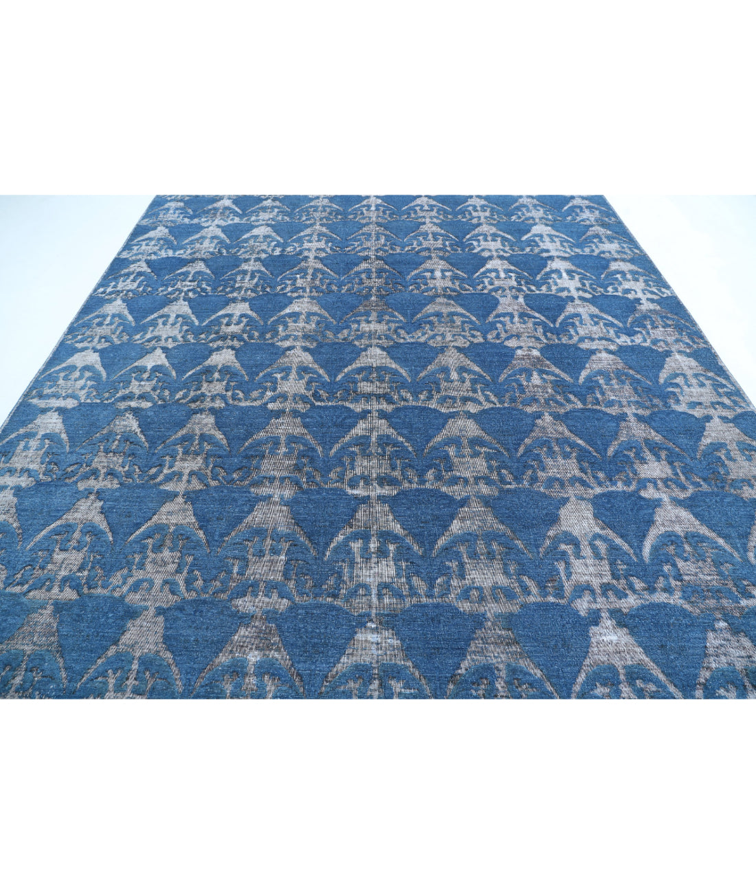 Onyx 8'10'' X 11'9'' Hand-Knotted Wool Rug 8'10'' x 11'9'' (265 X 353) / Blue / Blue