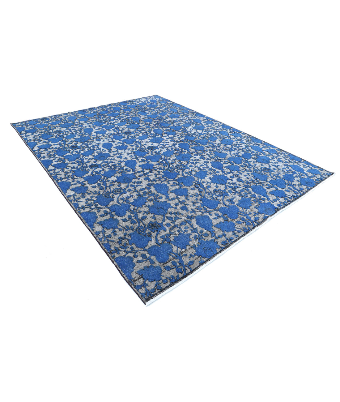 Onyx 8'0'' X 10'3'' Hand-Knotted Wool Rug 8'0'' x 10'3'' (240 X 308) / Blue / White