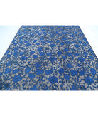 Onyx 8'0'' X 10'3'' Hand-Knotted Wool Rug 8'0'' x 10'3'' (240 X 308) / Blue / White