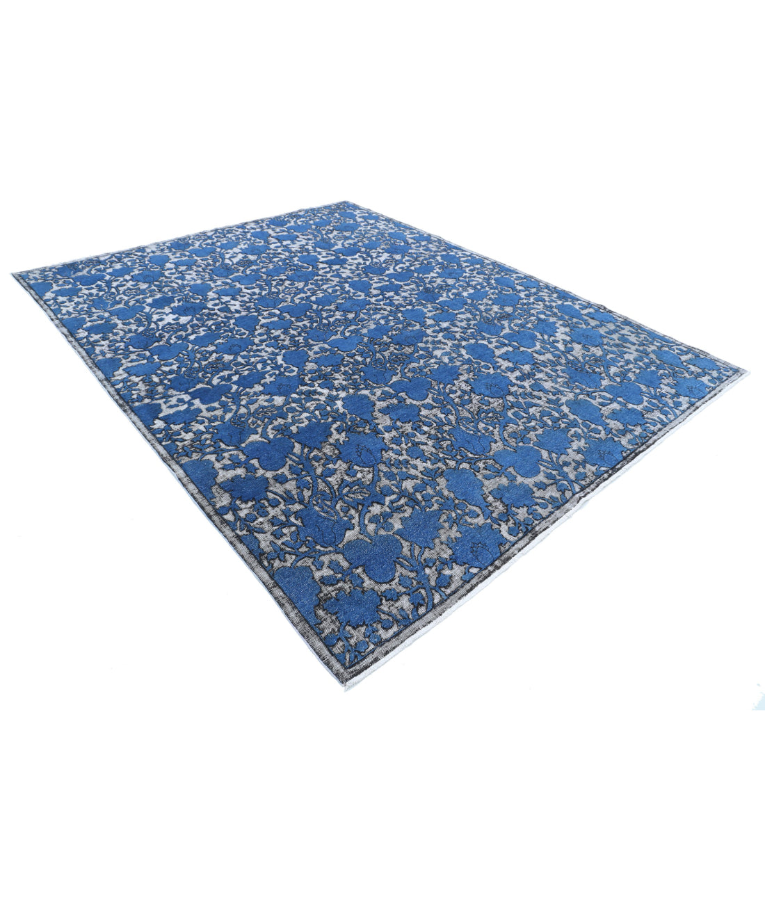 Onyx 8'1'' X 10'2'' Hand-Knotted Wool Rug 8'1'' x 10'2'' (243 X 305) / Blue / Charcoal