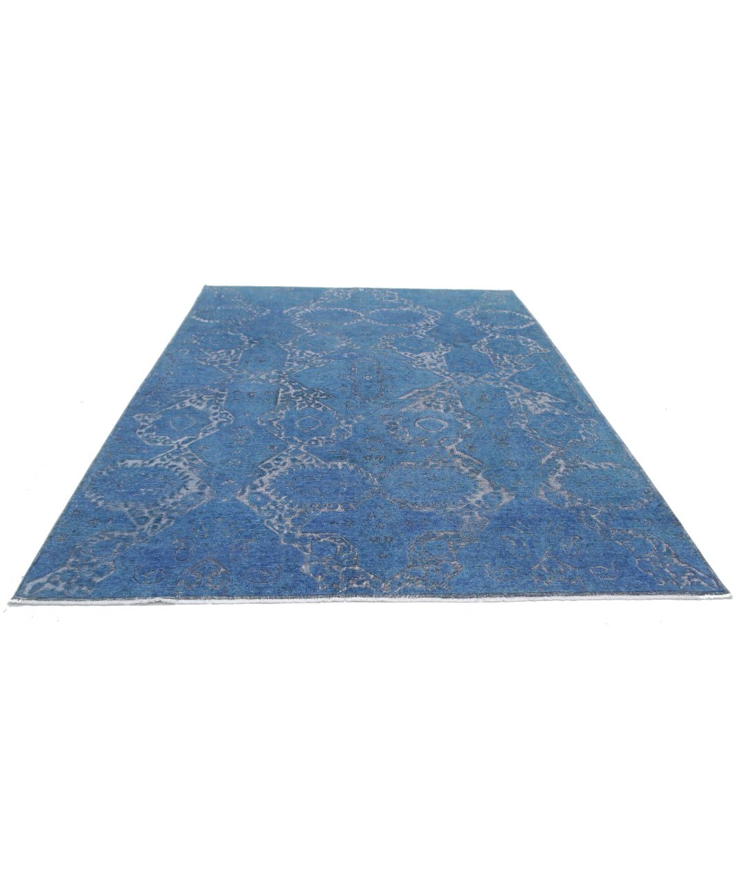 Onyx 7'8'' X 9'5'' Hand-Knotted Wool Rug 7'8'' x 9'5'' (230 X 283) / Blue / Blue