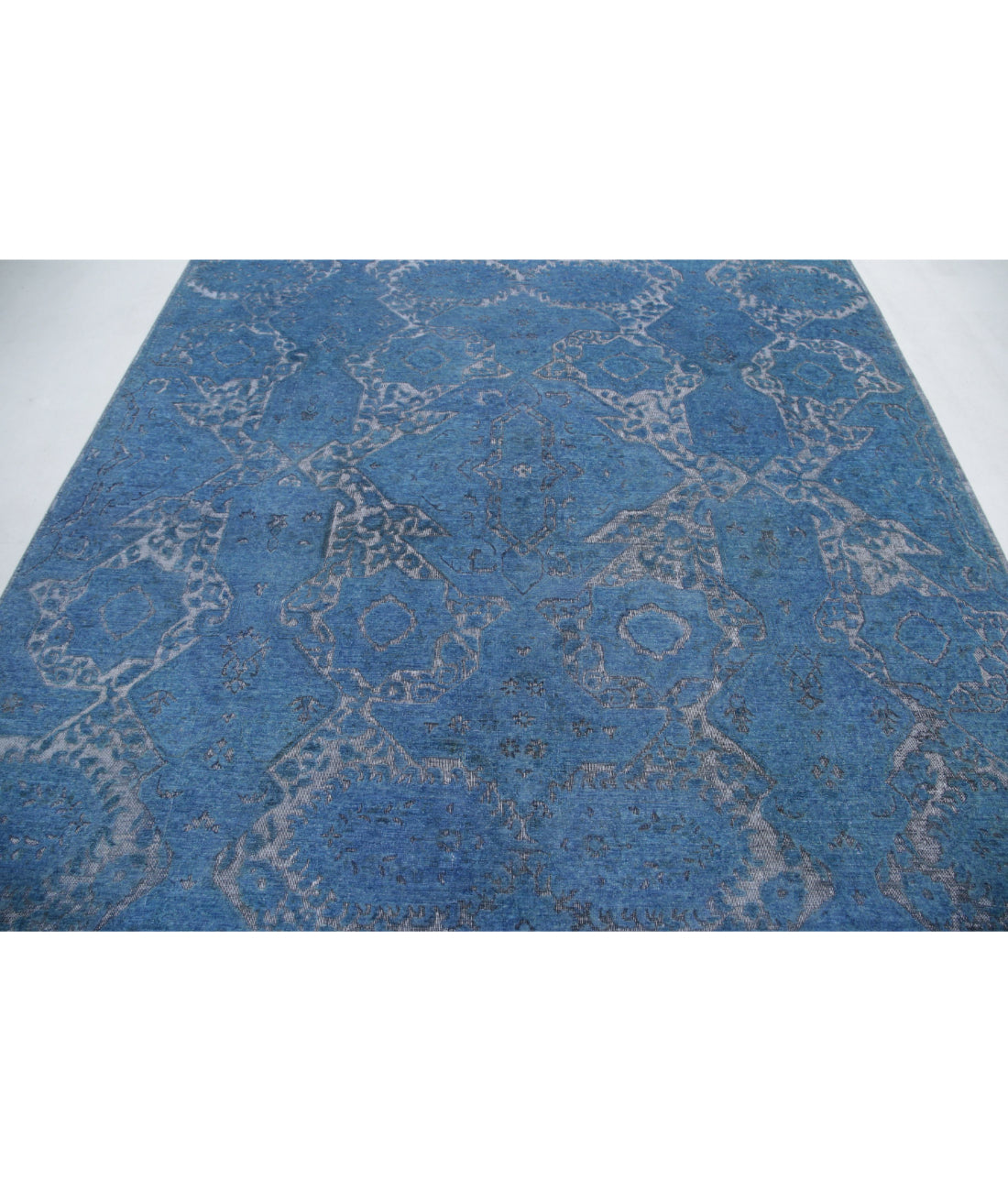 Onyx 7'8'' X 9'5'' Hand-Knotted Wool Rug 7'8'' x 9'5'' (230 X 283) / Blue / Blue