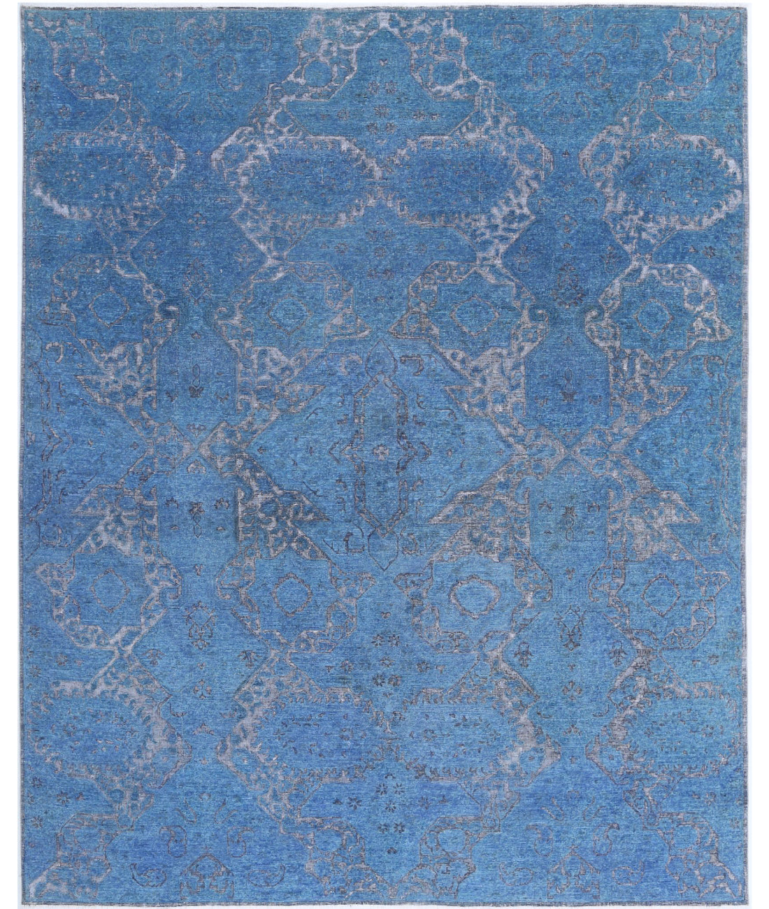 Onyx 7'8'' X 9'5'' Hand-Knotted Wool Rug 7'8'' x 9'5'' (230 X 283) / Blue / Blue