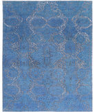 Onyx 7'8'' X 9'5'' Hand-Knotted Wool Rug 7'8'' x 9'5'' (230 X 283) / Blue / Blue