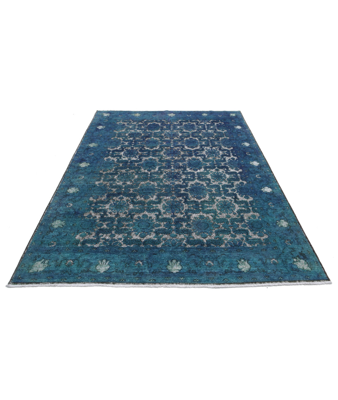 Onyx 5'9'' X 8'6'' Hand-Knotted Wool Rug 5'9'' x 8'6'' (173 X 255) / Blue / N/A