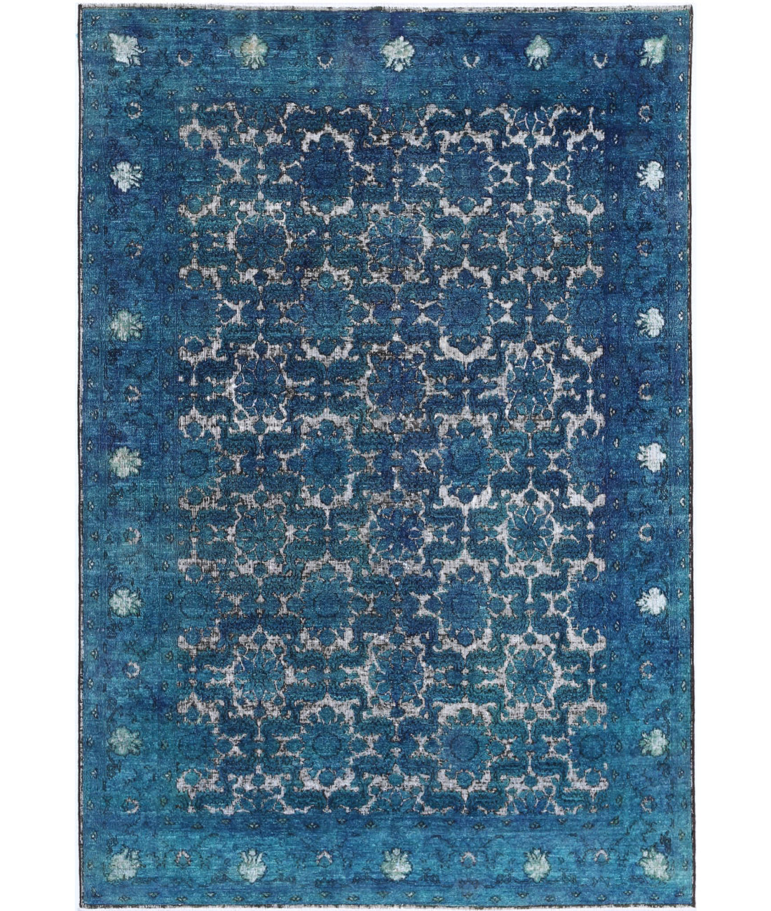 Onyx 5'9'' X 8'6'' Hand-Knotted Wool Rug 5'9'' x 8'6'' (173 X 255) / Blue / N/A