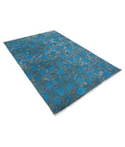 Onyx 5'0'' X 7'4'' Hand-Knotted Wool Rug 5'0'' x 7'4'' (150 X 220) / Teal / N/A