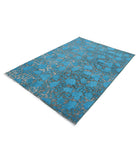 Onyx 5'0'' X 7'4'' Hand-Knotted Wool Rug 5'0'' x 7'4'' (150 X 220) / Teal / N/A