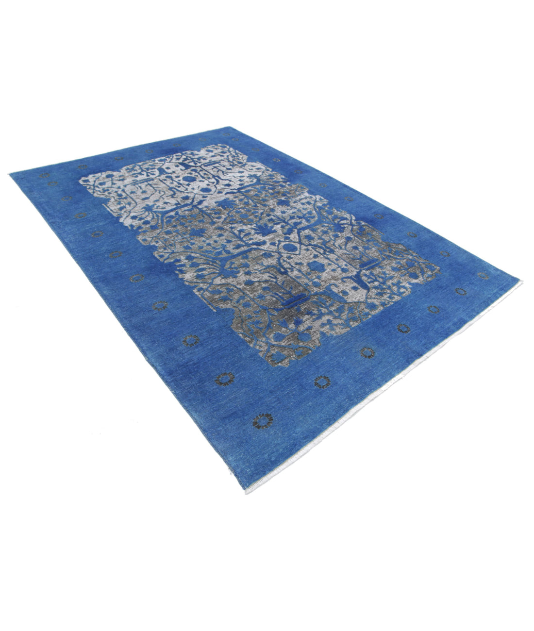 Onyx 5'11'' X 8'4'' Hand-Knotted Wool Rug 5'11'' x 8'4'' (178 X 250) / Blue / Blue