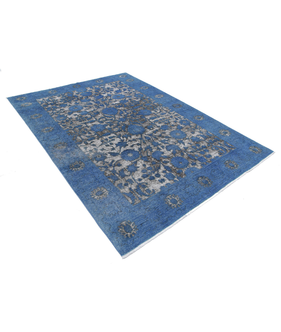 Onyx 6'2'' X 8'6'' Hand-Knotted Wool Rug 6'2'' x 8'6'' (185 X 255) / Blue / Blue