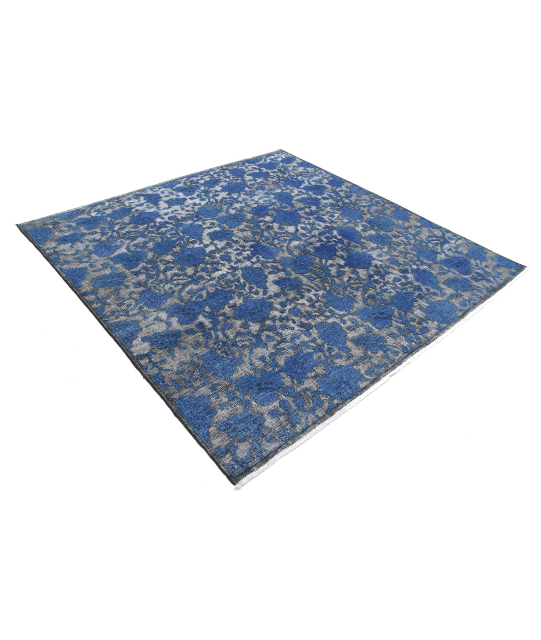 Onyx 6'5'' X 6'4'' Hand-Knotted Wool Rug 6'5'' x 6'4'' (193 X 190) / Blue / Blue