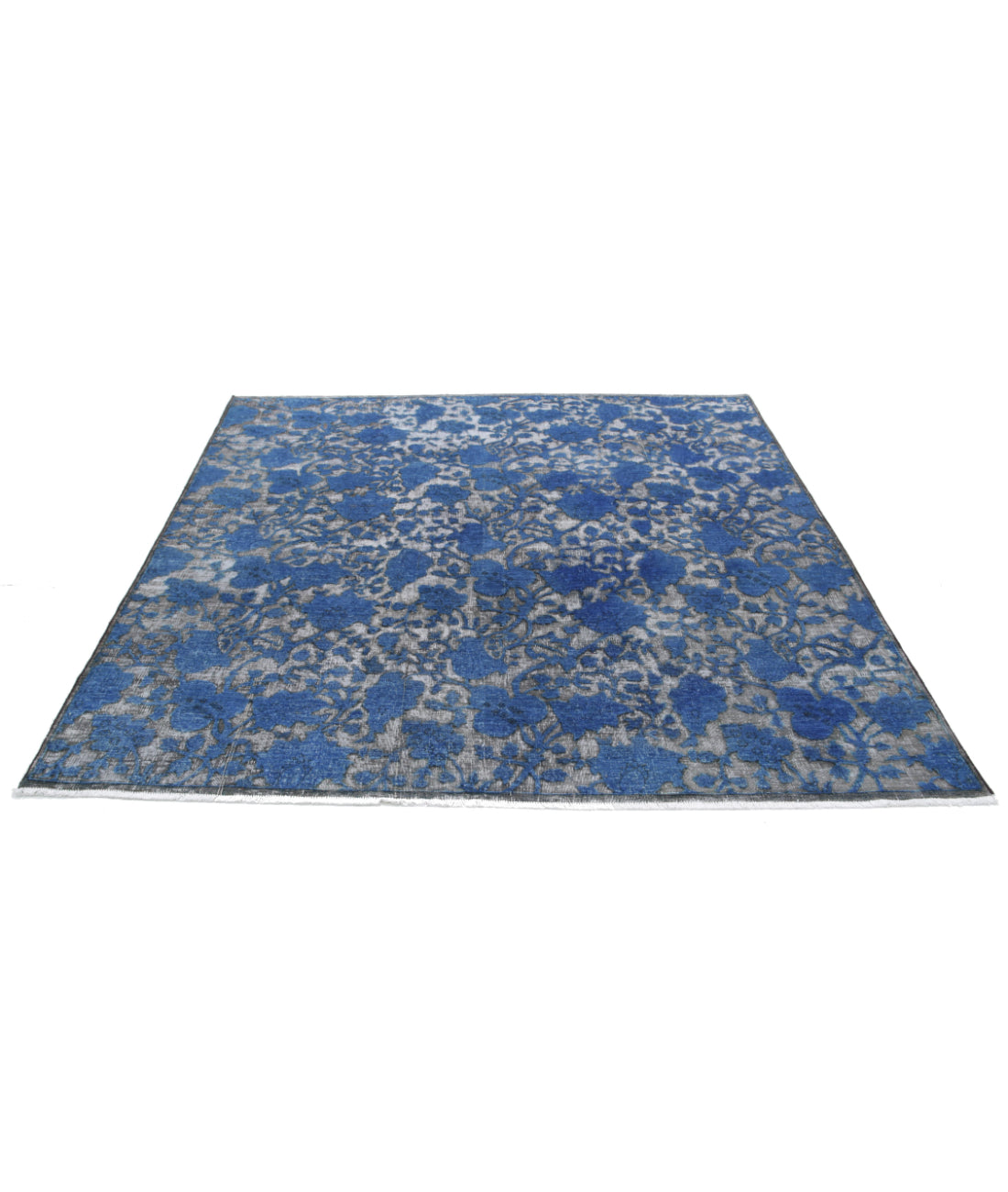 Onyx 6'5'' X 6'4'' Hand-Knotted Wool Rug 6'5'' x 6'4'' (193 X 190) / Blue / Blue