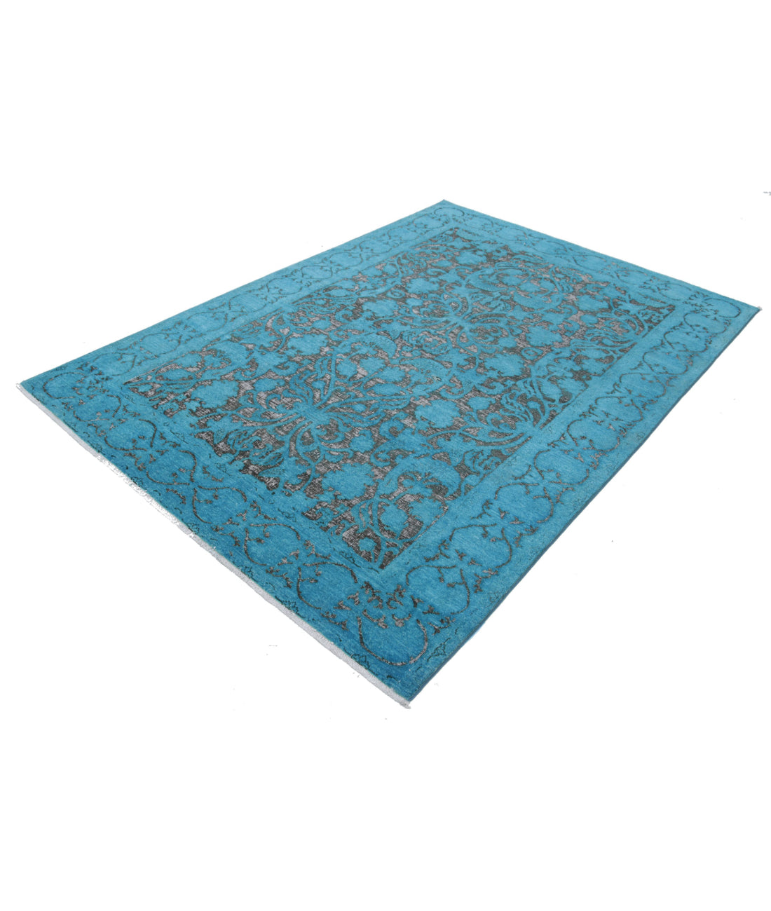 Onyx 5'10'' X 8'3'' Hand-Knotted Wool Rug 5'10'' x 8'3'' (175 X 248) / Teal / N/A