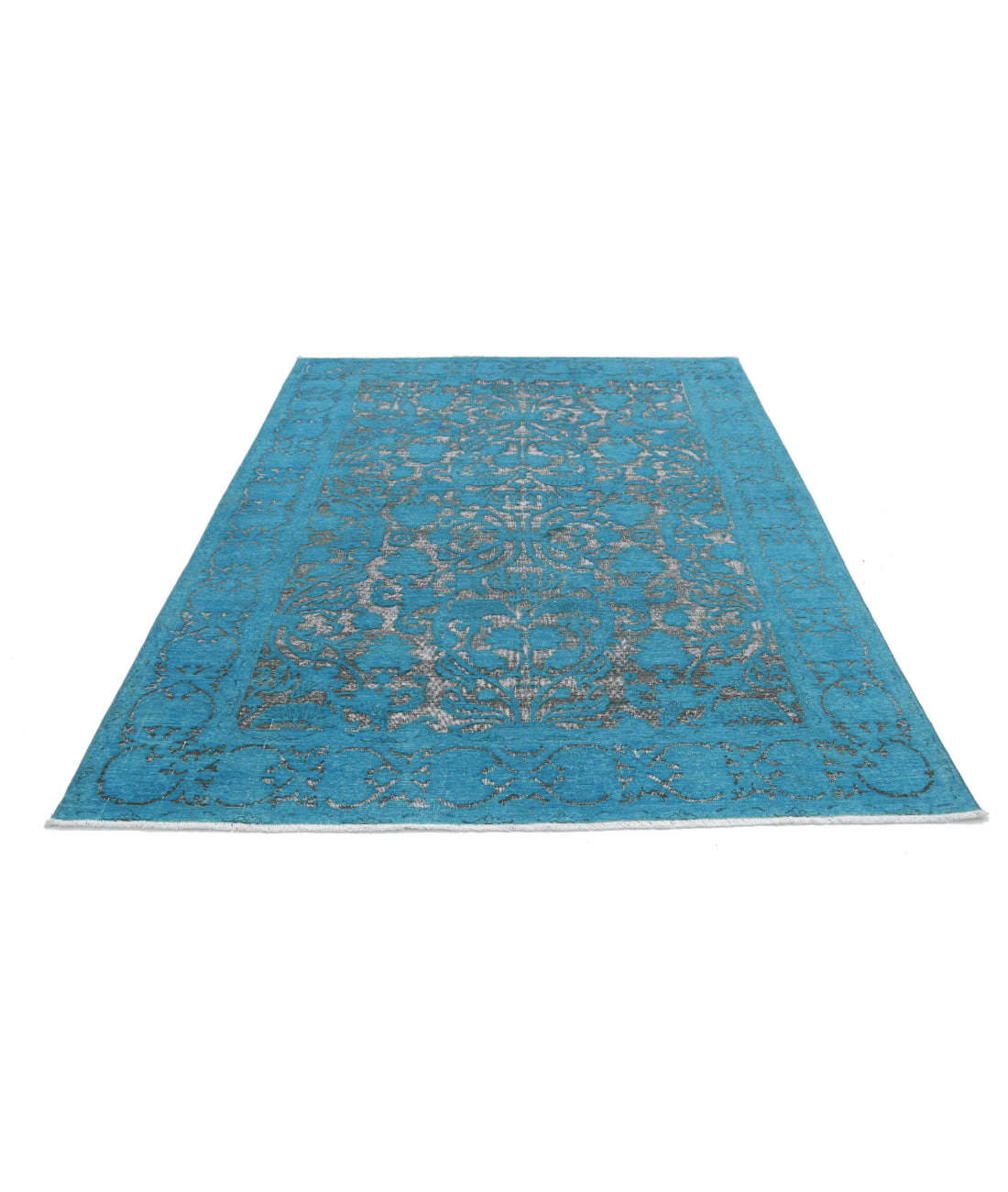 Onyx 5'10'' X 8'3'' Hand-Knotted Wool Rug 5'10'' x 8'3'' (175 X 248) / Teal / N/A