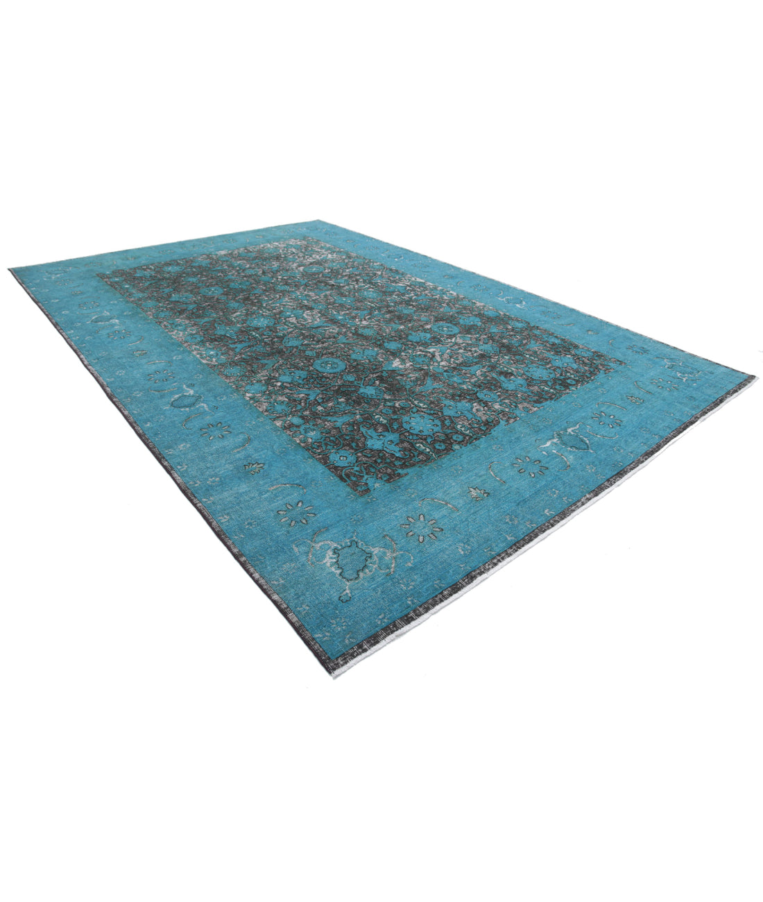 Onyx 9'11'' X 14'10'' Hand-Knotted Wool Rug 9'11'' x 14'10'' (298 X 445) / Teal / N/A