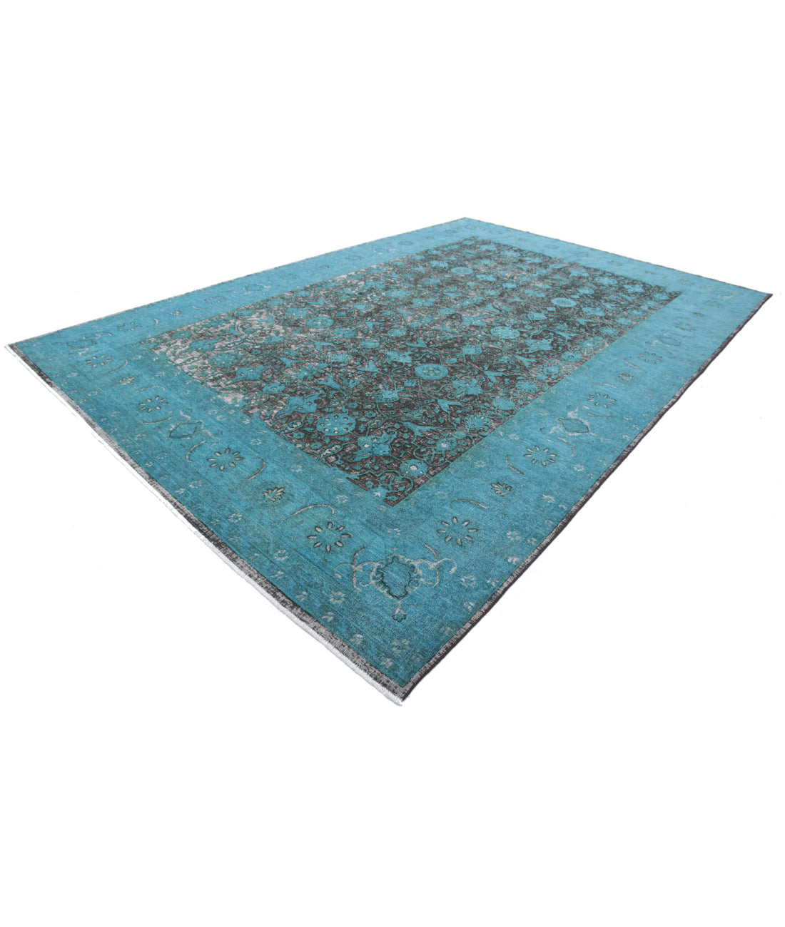 Onyx 9'11'' X 14'10'' Hand-Knotted Wool Rug 9'11'' x 14'10'' (298 X 445) / Teal / N/A