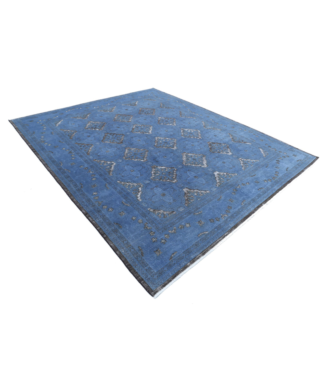 Onyx 8'1'' X 9'9'' Hand-Knotted Wool Rug 8'1'' x 9'9'' (243 X 293) / Blue / Blue