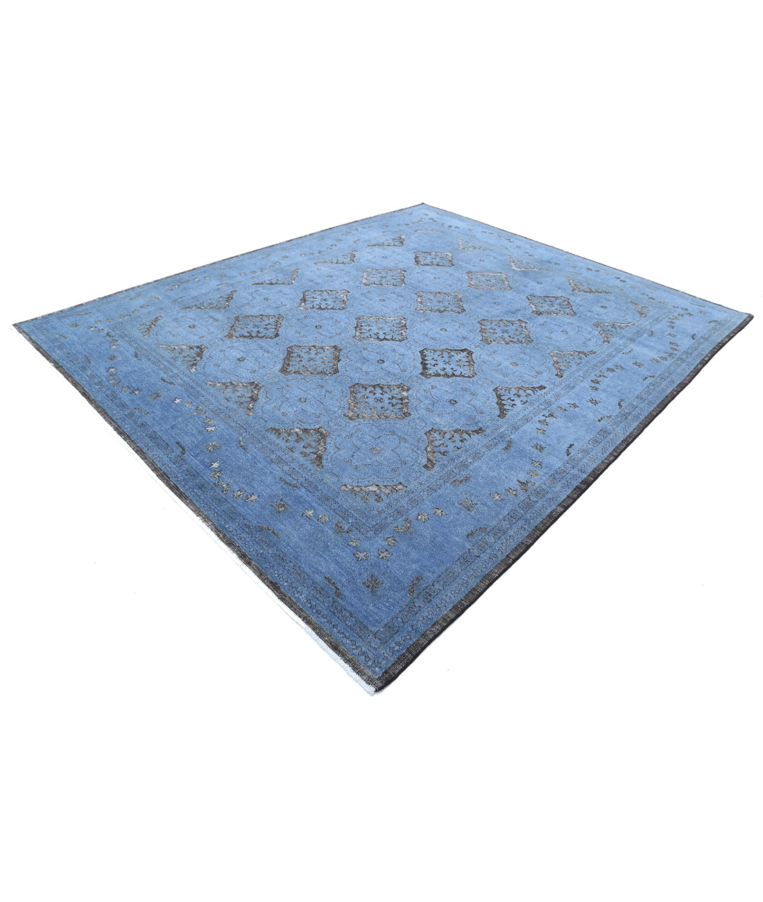 Onyx 8'1'' X 9'9'' Hand-Knotted Wool Rug 8'1'' x 9'9'' (243 X 293) / Blue / Blue