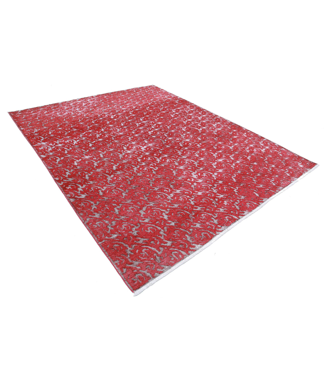 Onyx 7'9'' X 9'10'' Hand-Knotted Wool Rug 7'9'' x 9'10'' (233 X 295) / Red / Red