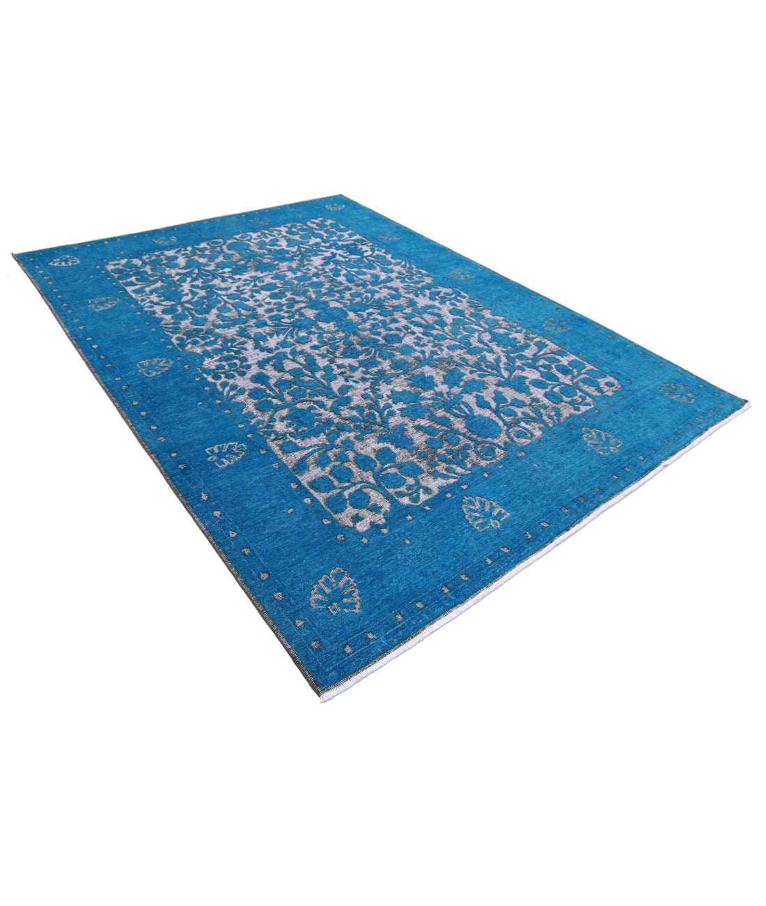 Onyx 6'10'' X 9'6'' Hand-Knotted Wool Rug 6'10'' x 9'6'' (205 X 285) / Teal / Teal