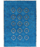 Onyx 6'2'' X 8'8'' Hand-Knotted Wool Rug 6'2'' x 8'8'' (185 X 260) / Teal / Teal