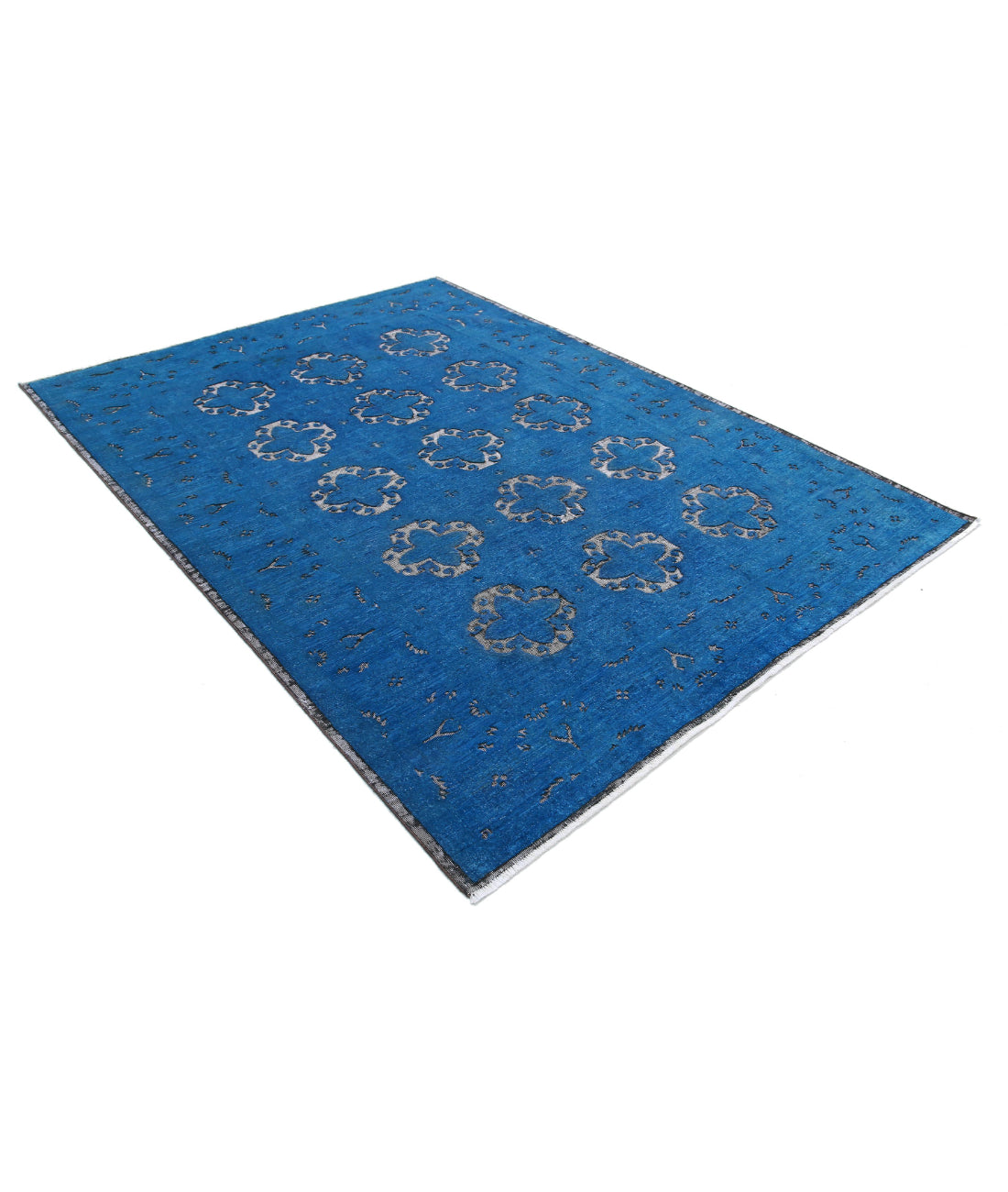 Onyx 6'5'' X 8'1'' Hand-Knotted Wool Rug 6'5'' x 8'1'' (193 X 243) / Blue / Blue