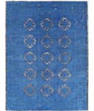 Onyx 6'5'' X 8'1'' Hand-Knotted Wool Rug 6'5'' x 8'1'' (193 X 243) / Blue / Blue