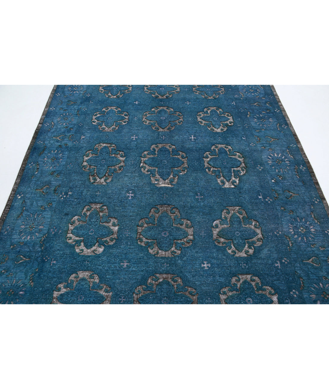 Onyx 6'2'' X 8'8'' Hand-Knotted Wool Rug 6'2'' x 8'8'' (185 X 260) / Blue / Blue