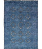 Onyx 6'2'' X 8'8'' Hand-Knotted Wool Rug 6'2'' x 8'8'' (185 X 260) / Blue / Blue