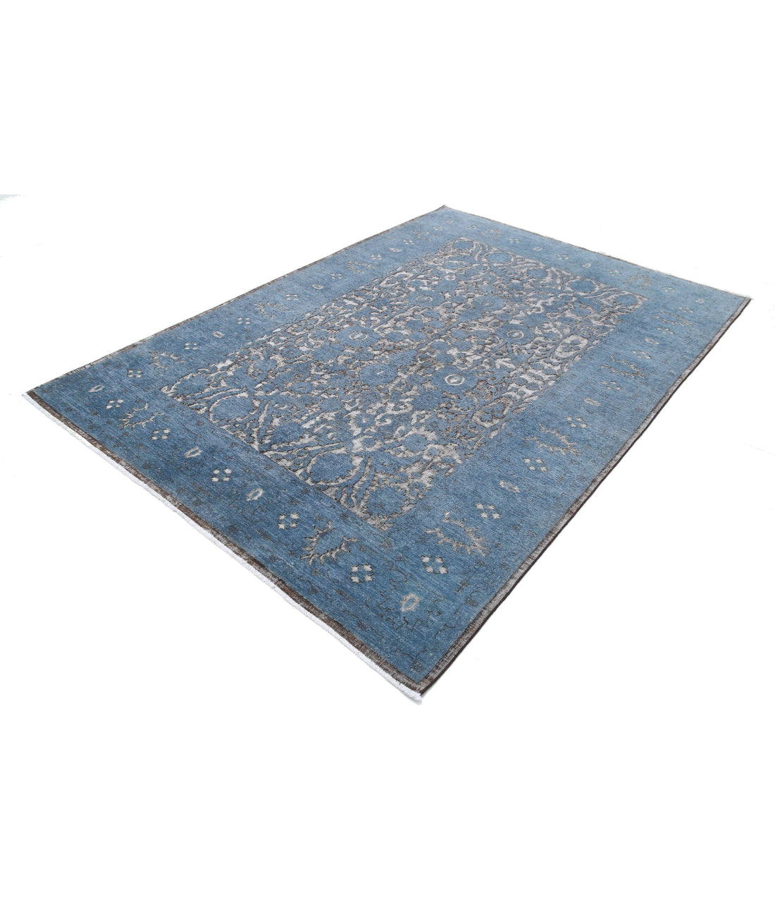 Onyx 6'1'' X 8'9'' Hand-Knotted Wool Rug 6'1'' x 8'9'' (183 X 263) / Grey / Grey