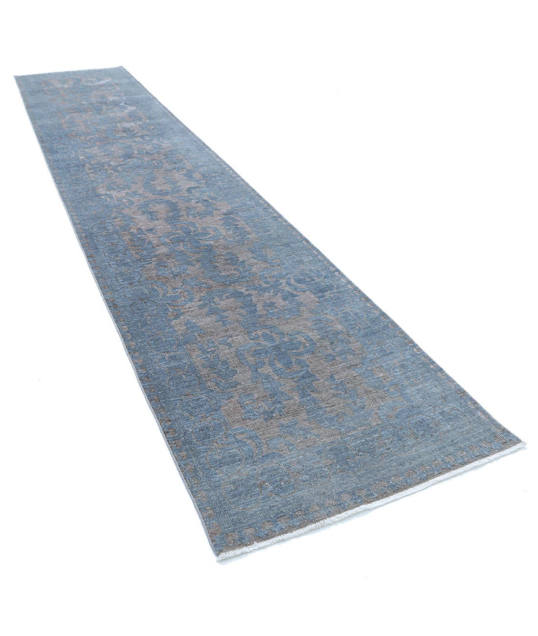 Onyx 3'5'' X 15'11'' Hand-Knotted Wool Rug 3'5'' x 15'11'' (103 X 478) / Grey / Grey