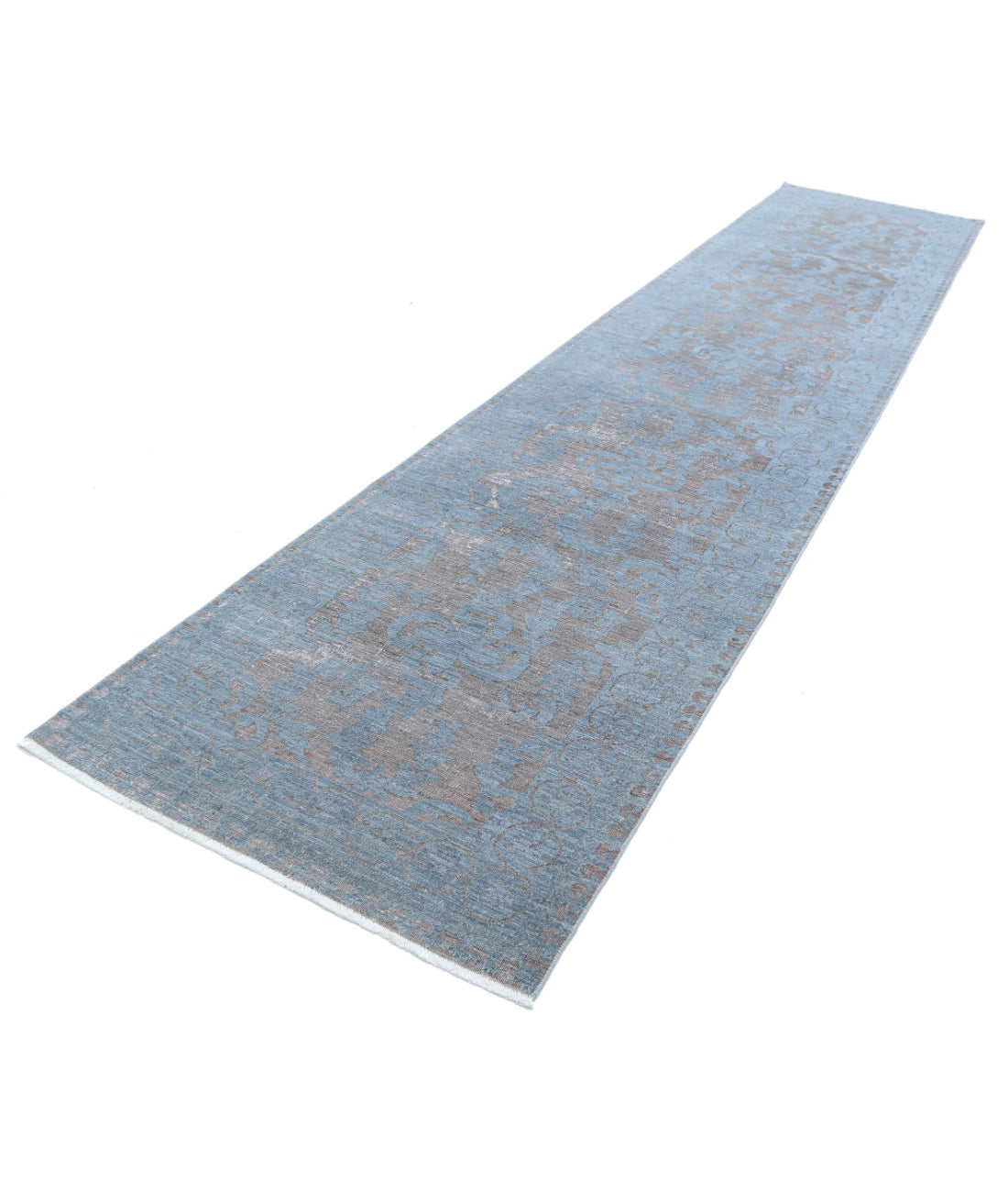 Onyx 3'5'' X 15'11'' Hand-Knotted Wool Rug 3'5'' x 15'11'' (103 X 478) / Grey / Grey